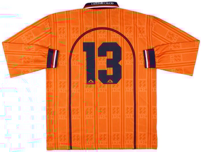 1998-99 Cagliari Match Issue Third L/S Shirt #13