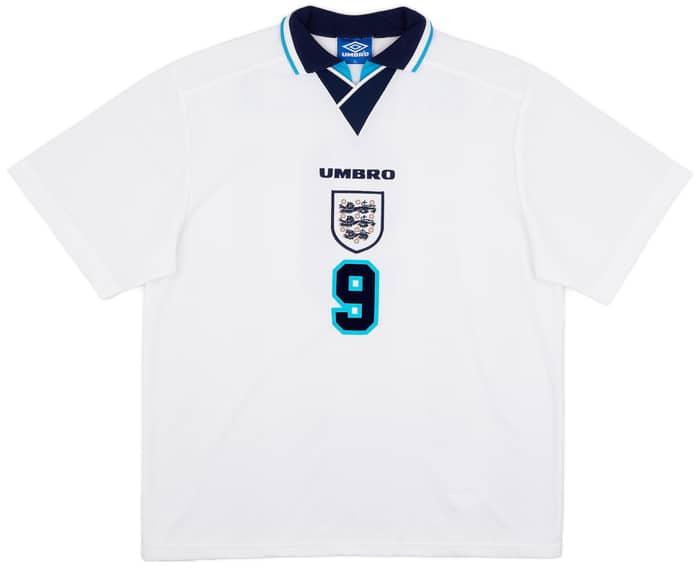 1995-97 England Home Shirt Shearer #9 - 9/10 - (XL)