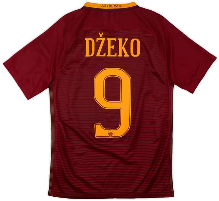 2016-17 Roma Home Shirt Dzeko #9 - 9/10 - (S)