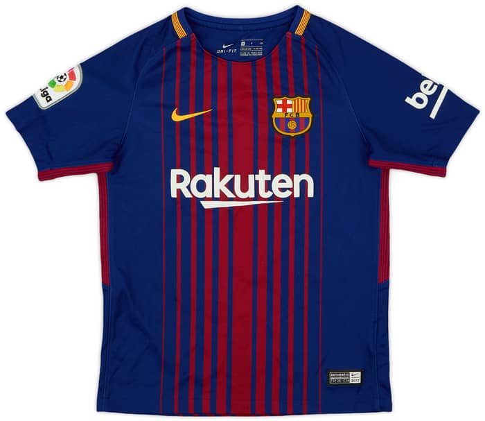 2017-18 Barcelona Home Shirt - 8/10 - (S.Boys)