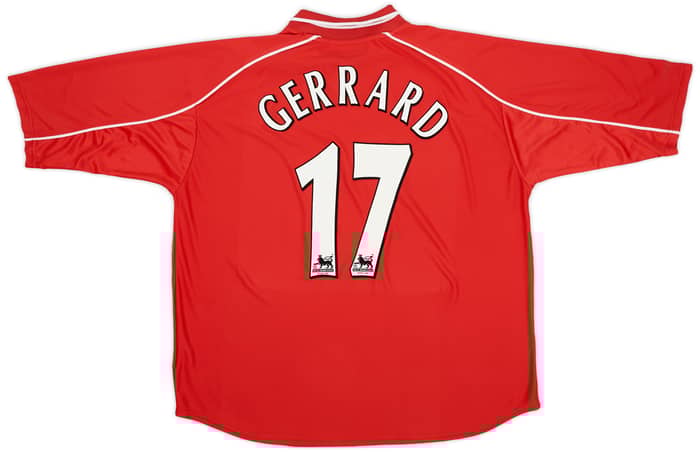 2000-02 Liverpool Home Shirt Gerrard #17 - 9/10 - (XXL)