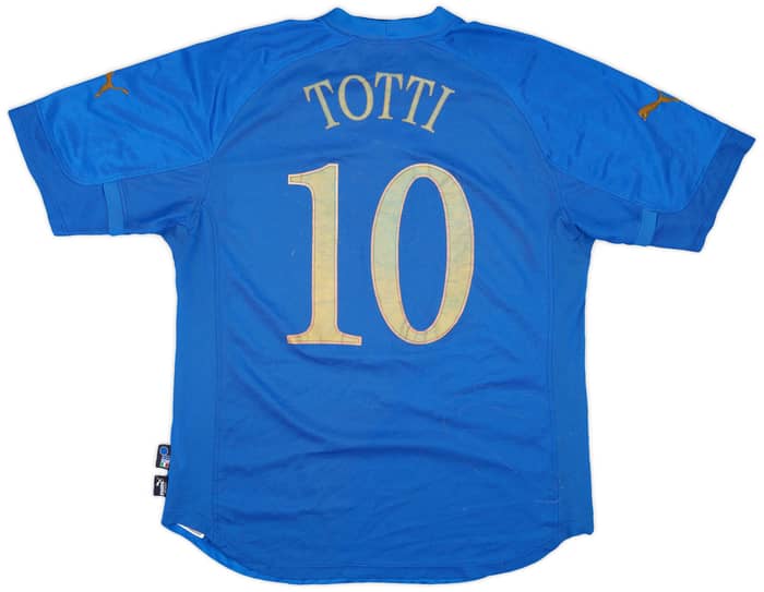2004-06 Italy Home Shirt Totti #10 - 4/10 - (XL)