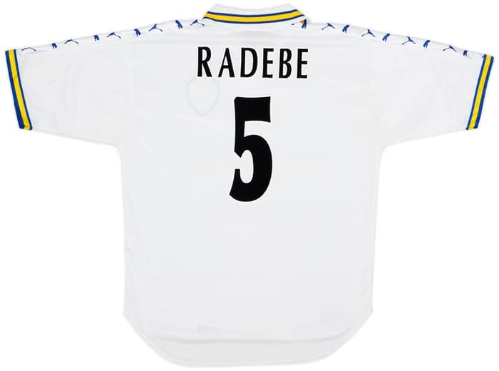 1998-00 Leeds United Home Shirt Radebe #5 - 8/10 - (L)