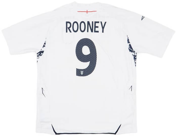 2007-09 England Home Shirt Rooney #9 - 6/10 - (XL)