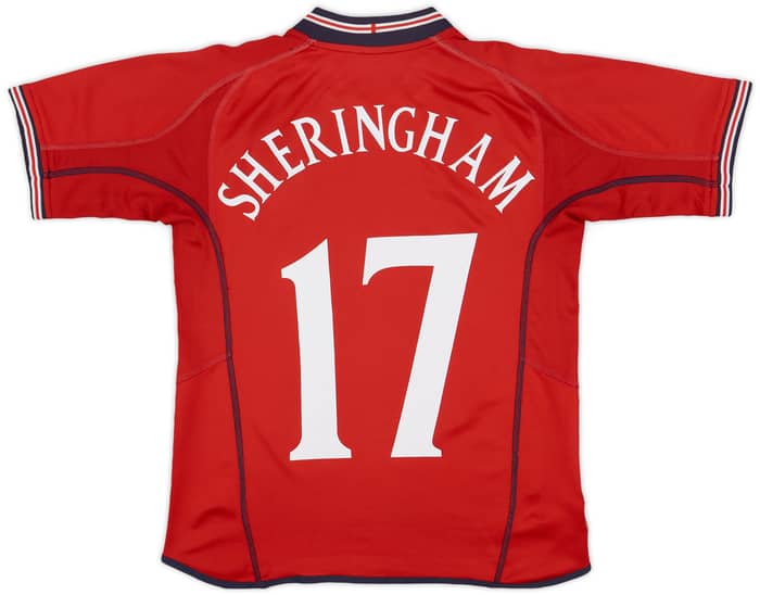 2002-04 England Away Shirt Sheringham #17 - 8/10 - (XL.Boys)