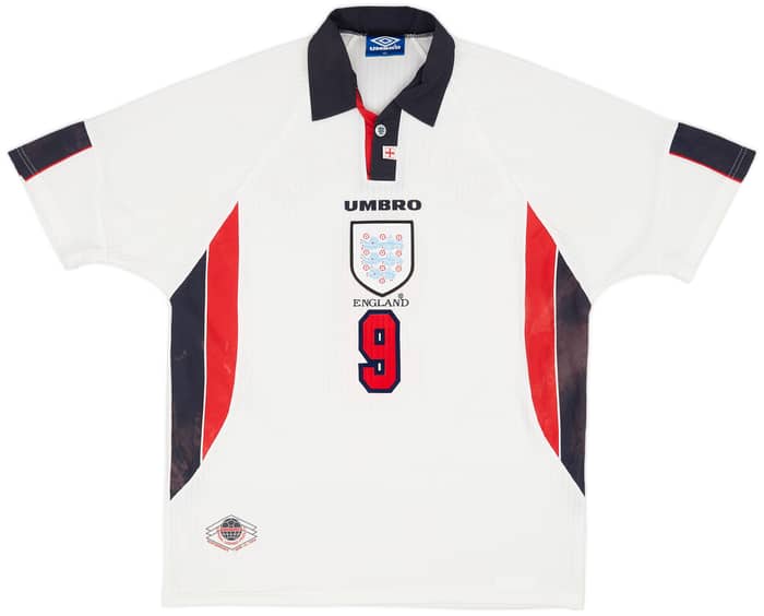 1997-99 England Home Shirt Shearer #9 - 6/10 - (XL)