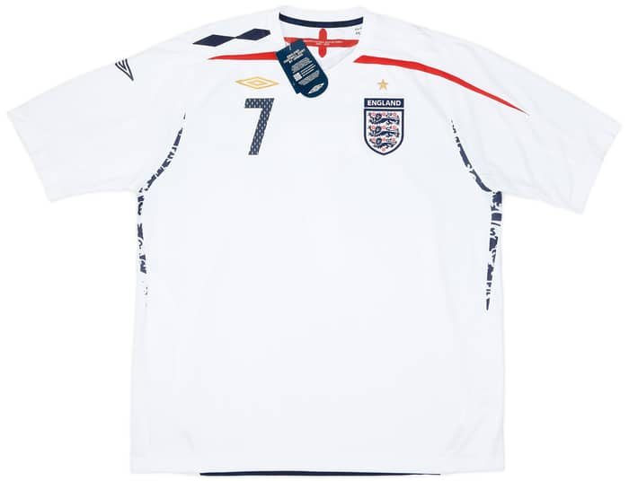 2007-09 England Home Shirt Beckham #7 (XXL)