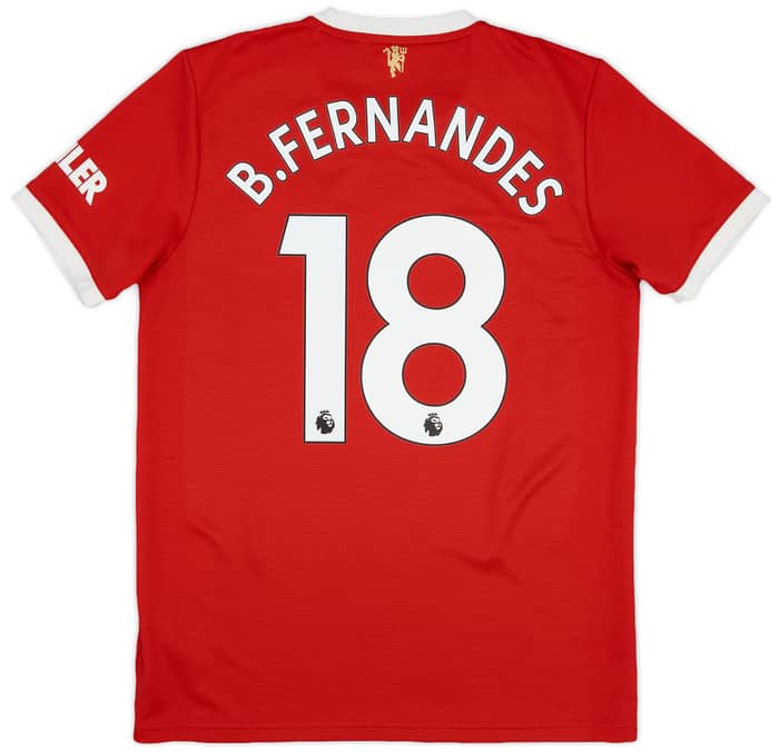 2021-22 Manchester United Home Shirt B.Fernandes #18 - 9/10 - (M)