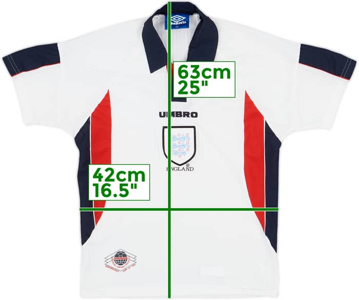 ENGLAND 1997 1998 AWAY FOOTBALL SHIRT SOCCER JERSEY UMBRO sz