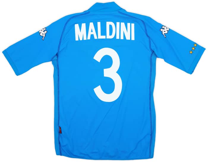 2002 Italy Home Shirt Maldini #3 - 8/10 - (S)