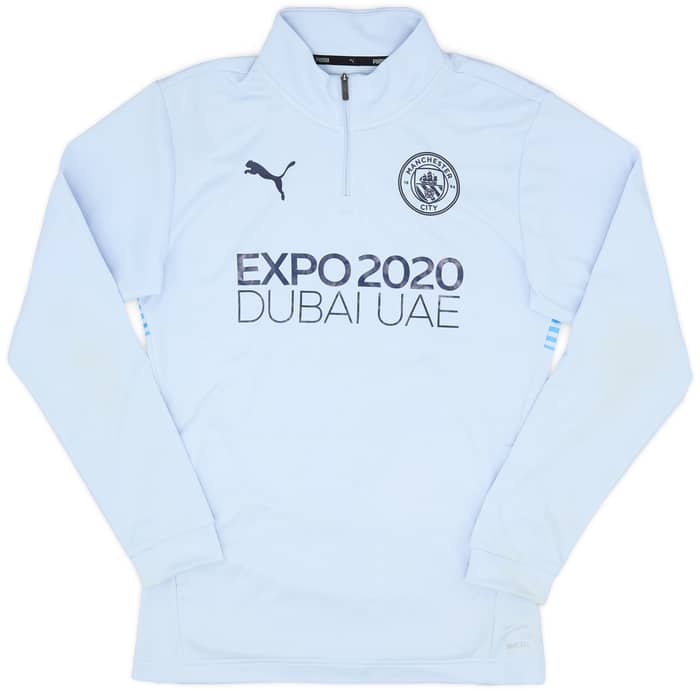 2020-21 Manchester City Puma 1/4 Zip Training Top - 7/10 - (S)