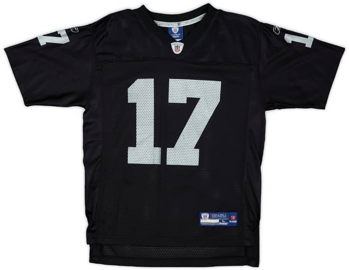 2008 Oakland Raiders Walker #17 Reebok On Field Home Jersey - 9/10 - (L.Boys)