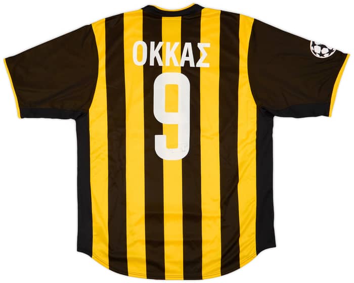 2002-04 AEK Athens Home Shirt Okkas #9 - 6/10 - (XL)