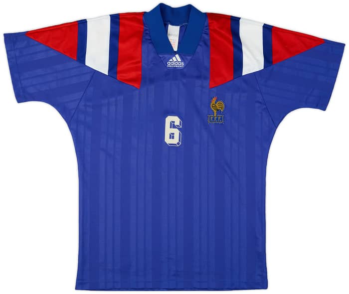 1992-94 France Home Shirt #6 - 6/10 - (L)
