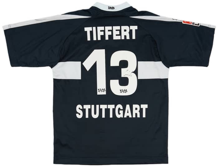 2002-03 Stuttgart Match Issue Signed Away Shirt Tiffert #13