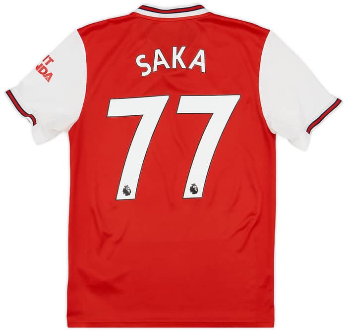 2019-20 Arsenal Home Shirt Saka #77 - 8/10 - (S)
