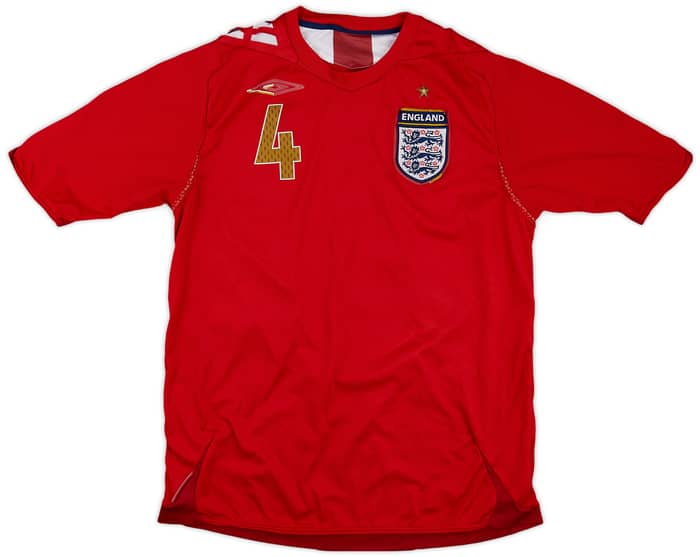 2006-08 England Away Shirt Gerrard #4 - 4/10 - (M)