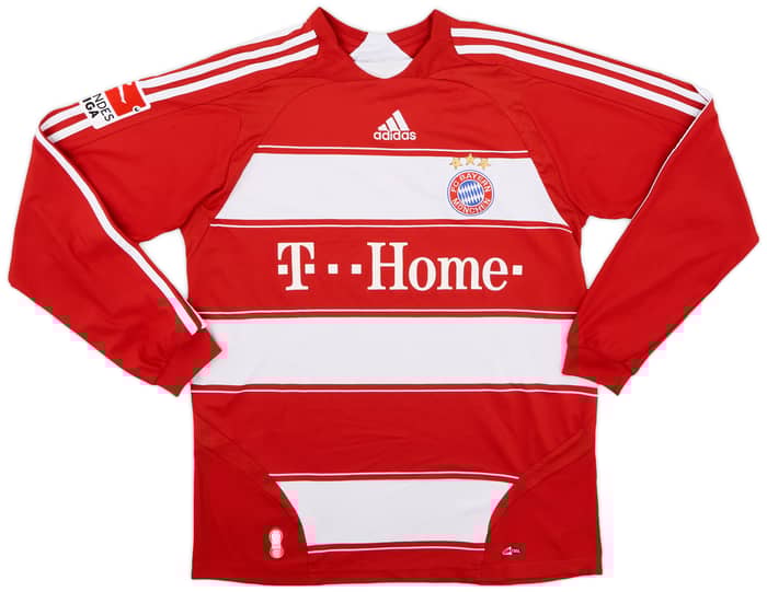 2007-08 Bayern Munich Home L/S Shirt - 8/10 - (XL.Boys)