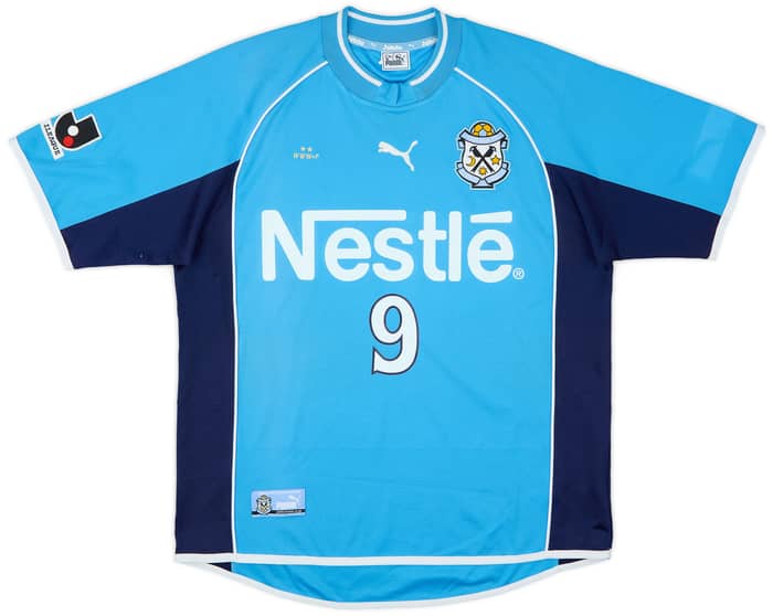 2002 Jubilo Iwata Home Shirt Nakayama #9 - 8/10 - (L)