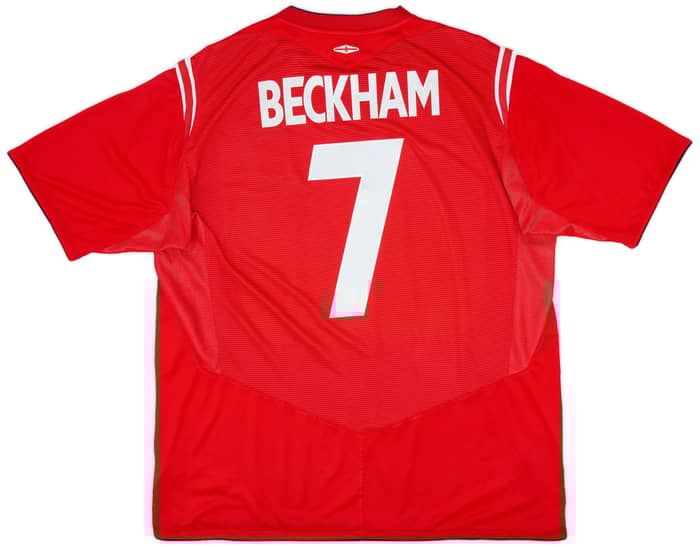2004-06 England Away Shirt Beckham #7 - 6/10 - (XXL)