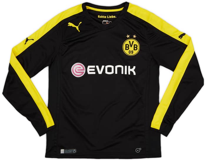 2013-14 Borussia Dortmund Away L/S Shirt - 7/10 - (XL.Boys)