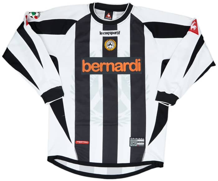 2003-04 Udinese Match Issue Home L/S Shirt Pinzi #13