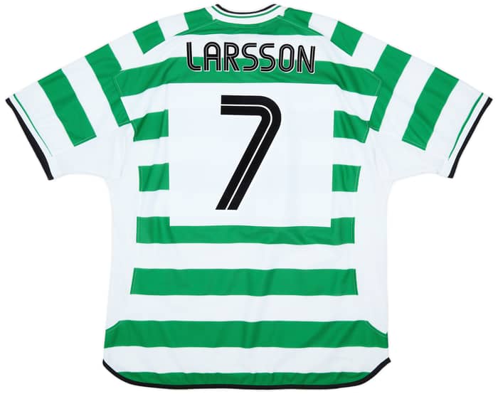 2001-03 Celtic Home Shirt Larsson #7 - 8/10 - (XXL)