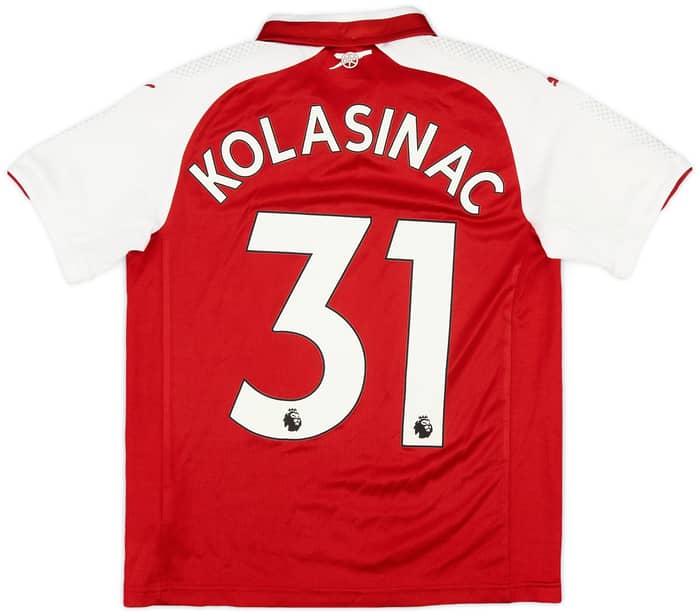 2017-18 Arsenal Home Shirt Kolasinac #31 - 8/10 - (L.Boys)