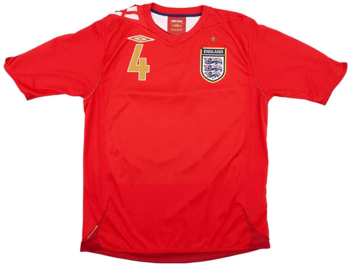 2006-08 England Away Shirt Gerrard #4 - 5/10 - (L)
