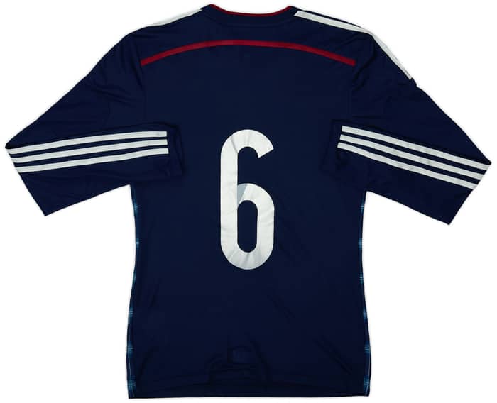 2014-15 Scotland Player Issue Home L/S Shirt #6 - 9/10 - (S)