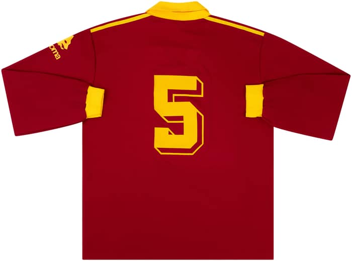 1991-92 Roma Home L/S Shirt #5 - 8/10 - (L)