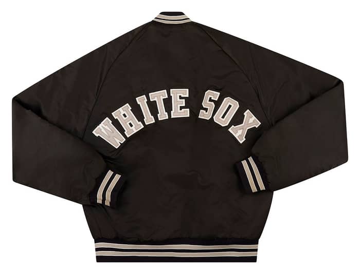 1990s Chicago White Sox Chalk Line Satin Varsity Jacket S