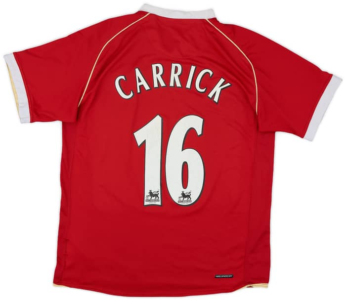 2006-07 Manchester United Home Shirt Carrick #16 - 6/10 - (M)