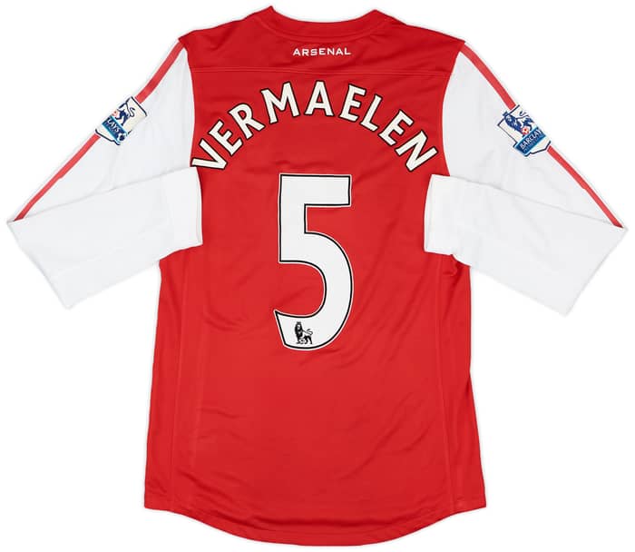 2011-12 Arsenal Match Issue Home L/S Shirt Vermaelen #5