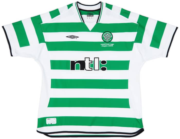 2001-03 Celtic 'Champions 2001/02' Home Shirt Larsson #7 - 10/10 - (XL)