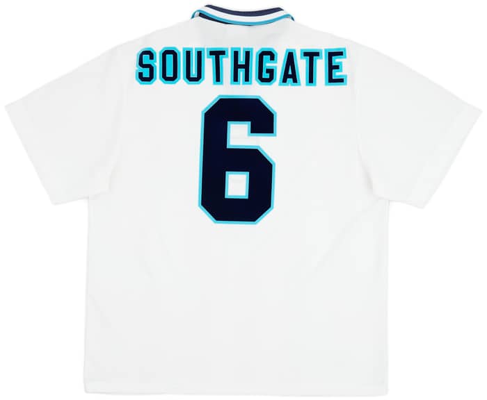 1995-97 England Home Shirt Southgate #6 - 8/10 - (XXL)