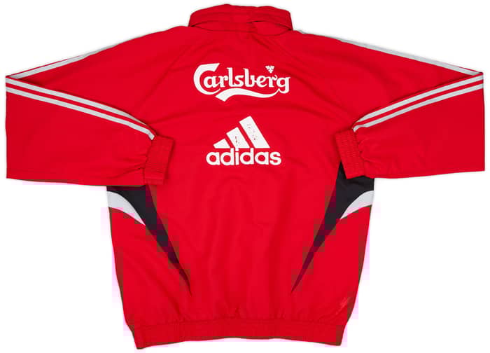 2008-09 Liverpool adidas 1/4 Zip Hooded Rain Jacket - 6/10 - (L)