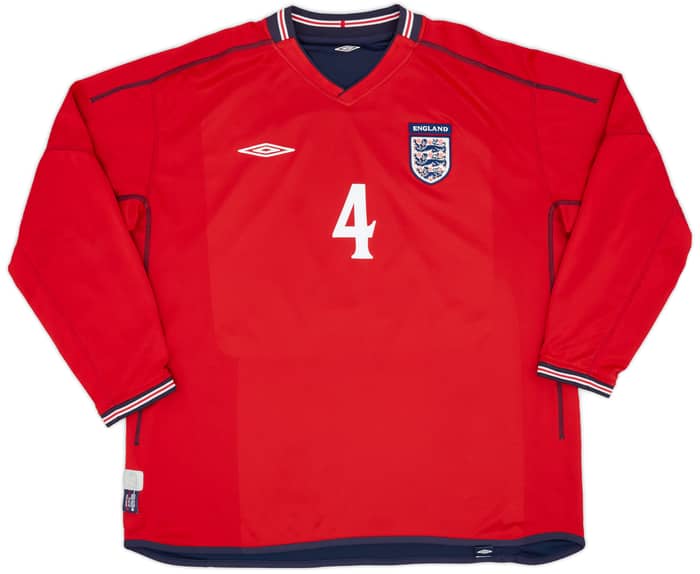 2002-04 England Away L/S Shirt Gerrard #4 - 8/10 - (XXL)