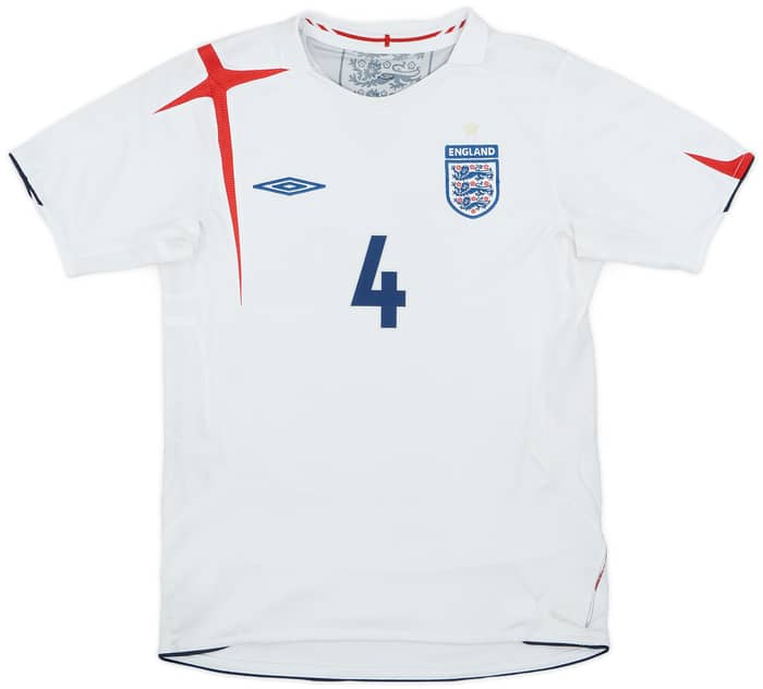 2005-07 England Home Shirt Gerrard #4 - 6/10 - (M)