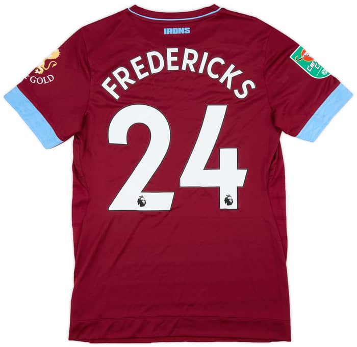 2018-19 West Ham Match Issue Carabao Cup Home Shirt Fredericks #24