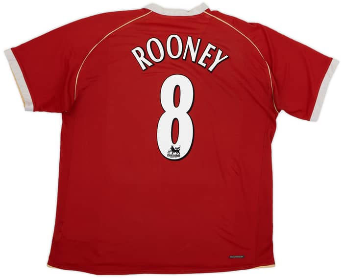 2006-07 Manchester United Home Shirt Rooney #8 - 4/10 - (XL)