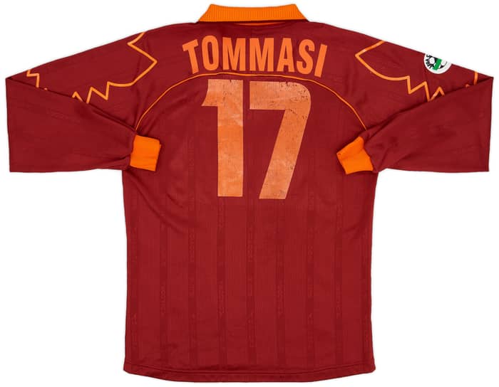 1999-00 Roma Match Issue Coppa Italia Home L/S Shirt Tommasi #17