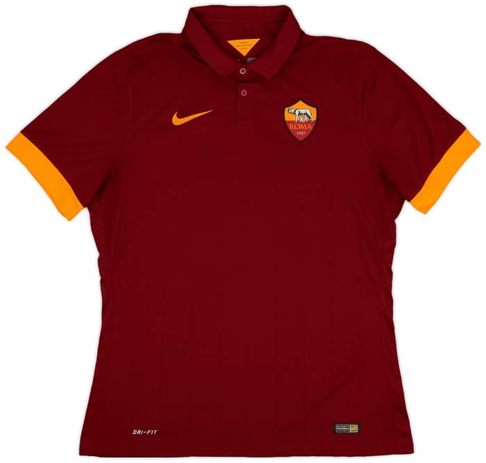 2014-15 Roma Authentic Home Shirt De Rossi #16 - 8/10 - (XL)