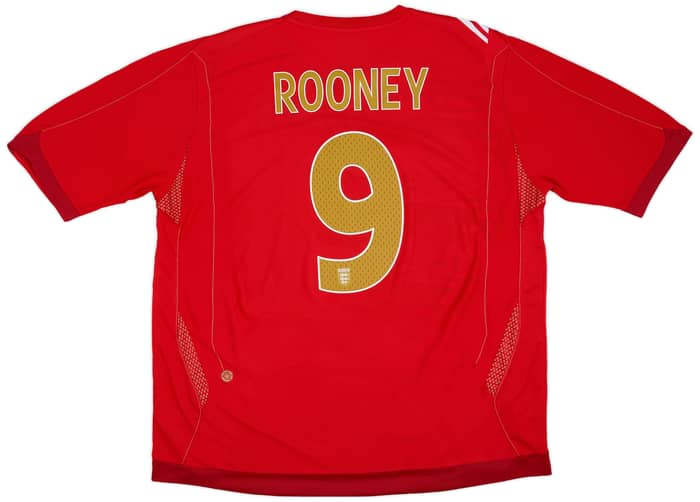 2006-08 England Away Shirt Rooney #9 - 7/10 - (XXL)