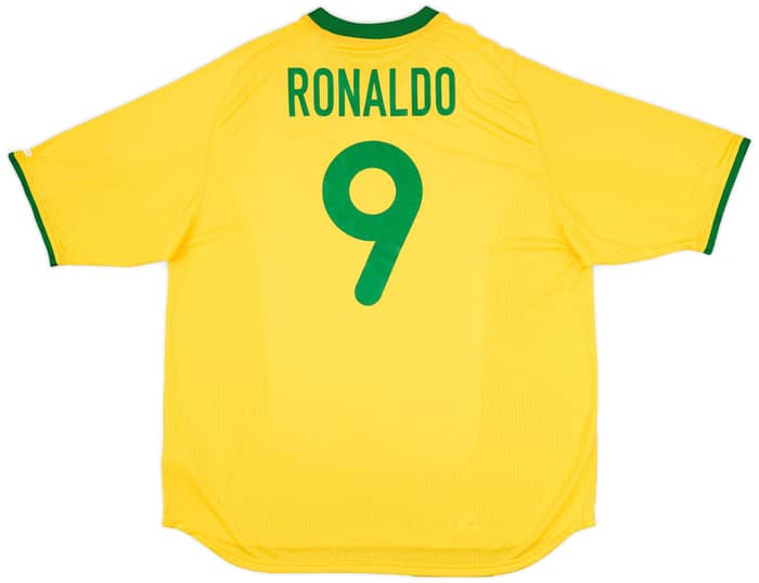 2000-02 Brazil Home Shirt Ronaldo #9 (XXL)