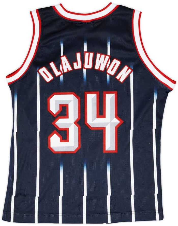 1995-01 Houston Rockets Olajuwon #34 Champion Away Jersey - 9/10 - (L)