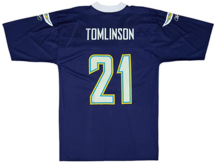 2007 San Diego Chargers Tomlinson #21 Reebok Replica Home Jersey - 6/10 - (M)