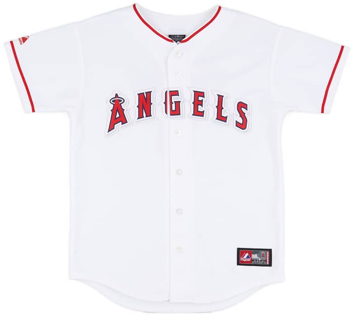2012-16 LA Angels Pujols #5 Majestic Home Jersey (Excellent) L.Kids