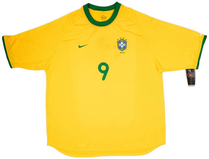 2000-02 Brazil Home Shirt Ronaldo #9 (XXL)