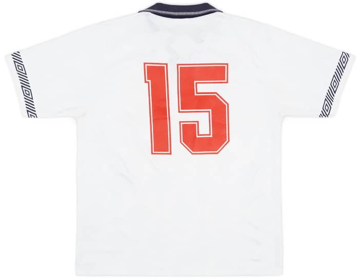 1990-92 England Home Shirt #15 - 6/10 - (S)